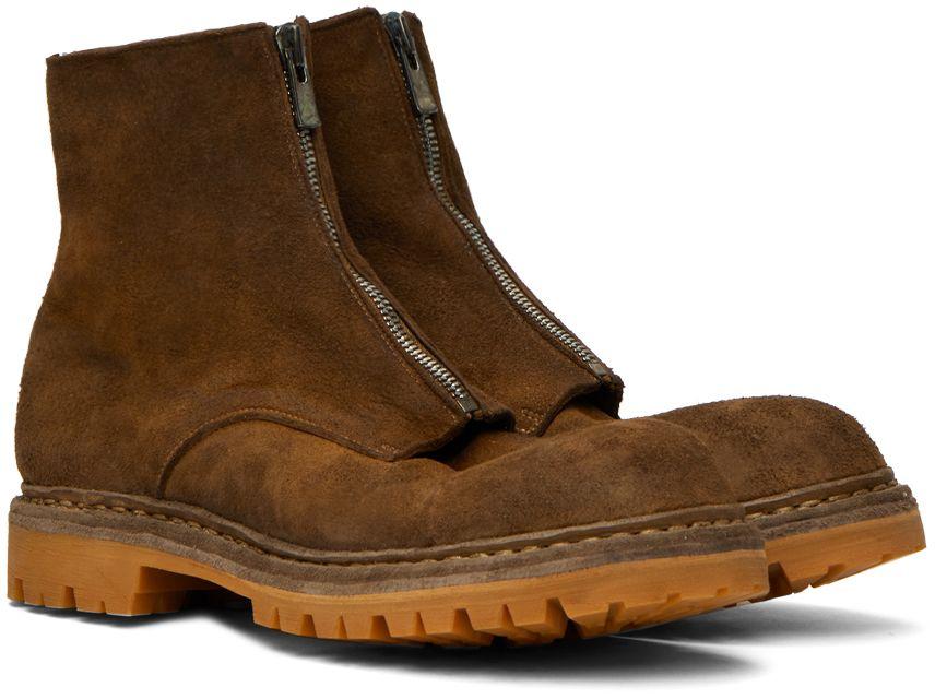 Undercover Tan Nonnative & Guidi Edition Center Zip Boots in Brown 