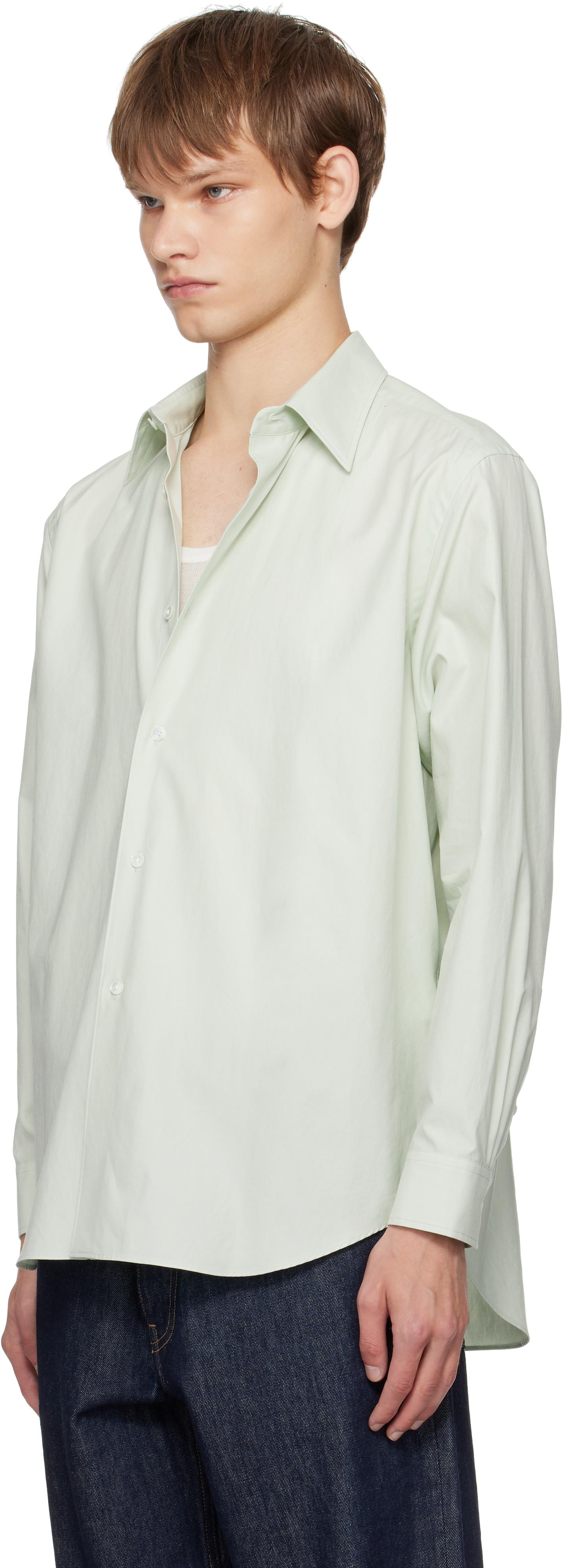 AURALEE Washed Finx Twill Shirt in Green for Men | Lyst