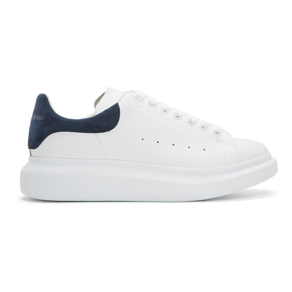 navy blue and white alexander mcqueen