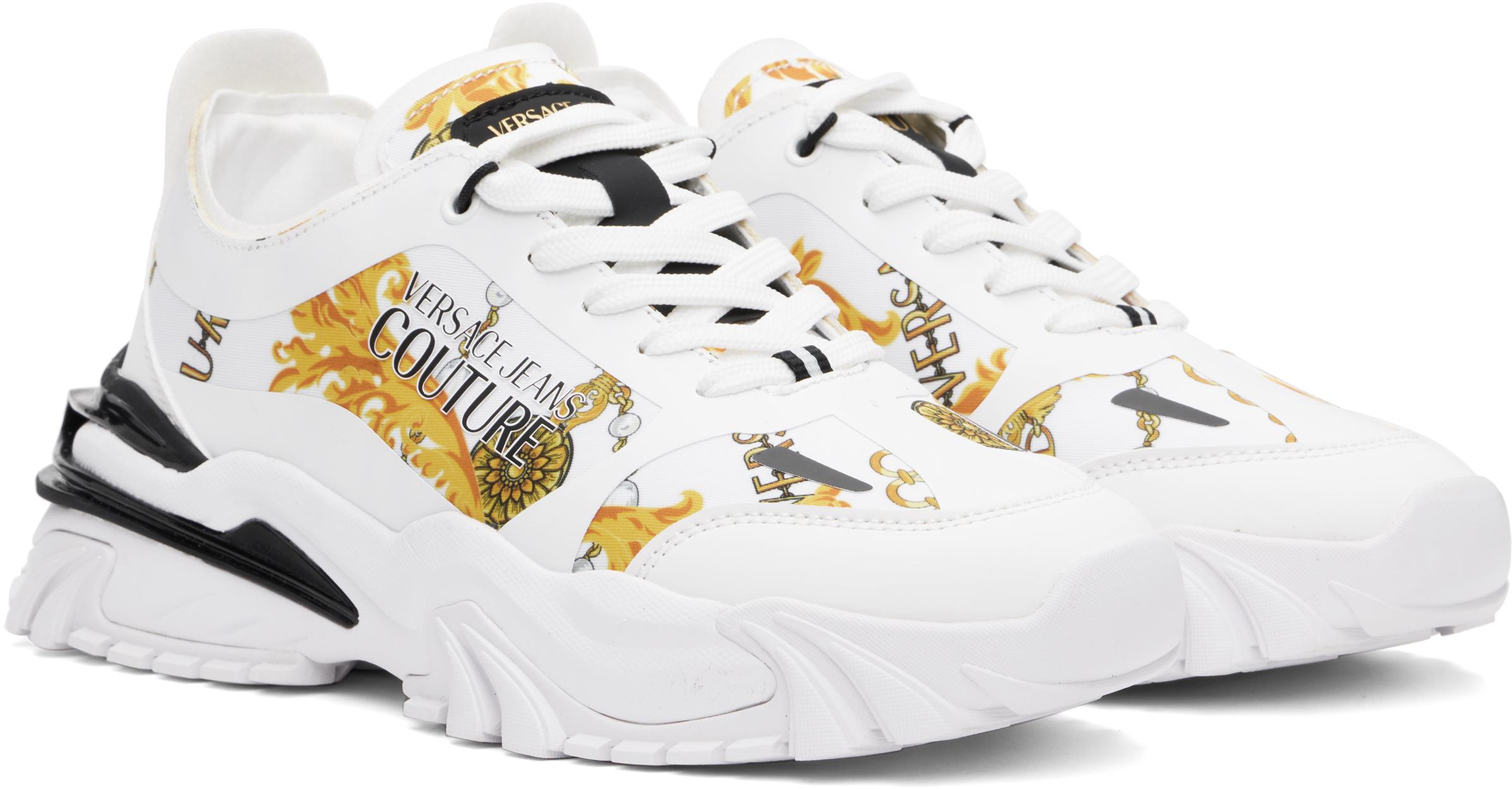 Versace Jeans Couture メンズ ブラック ホワイト Trail Trek Chain 