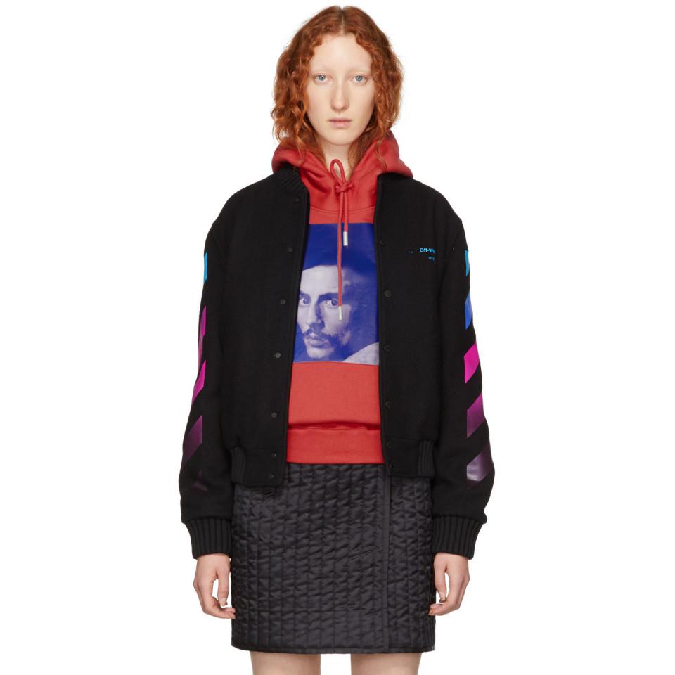 off white gradient bomber