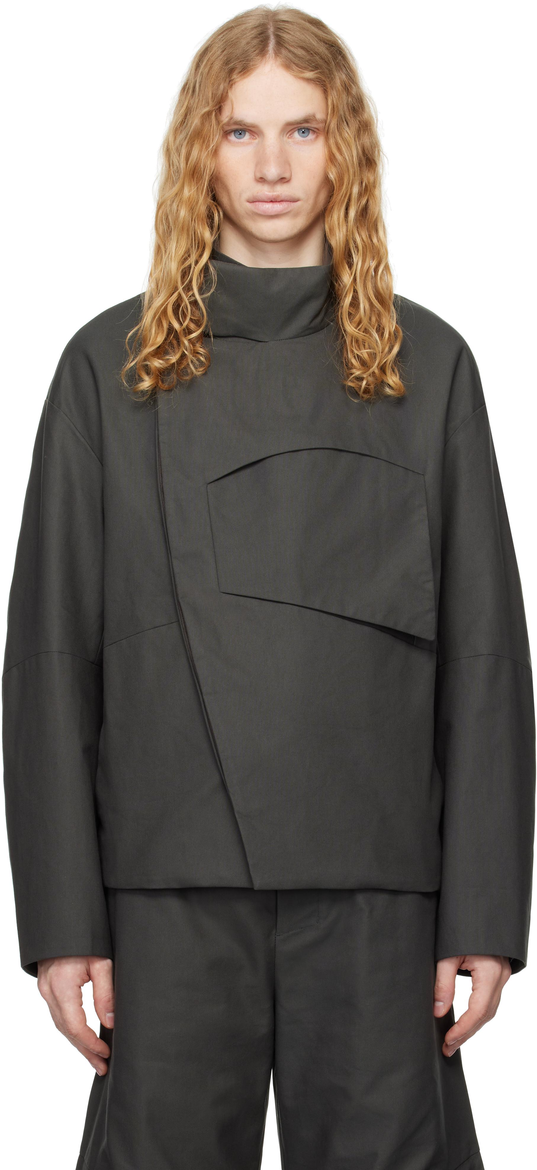 Dries Van Noten メンズ ブラック パデッド ボンバージャケット