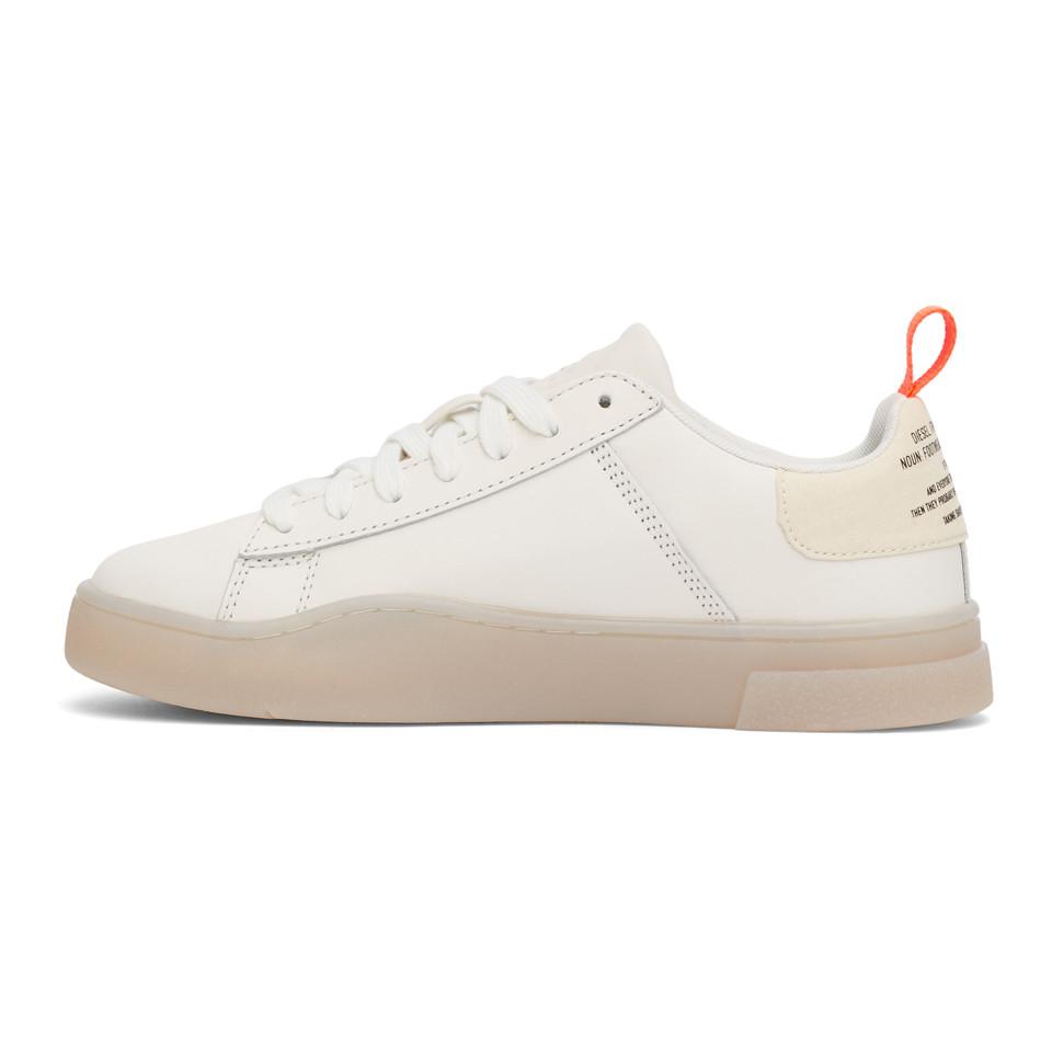 DIESEL White And Orange S clever Low Sneakers for Men Lyst