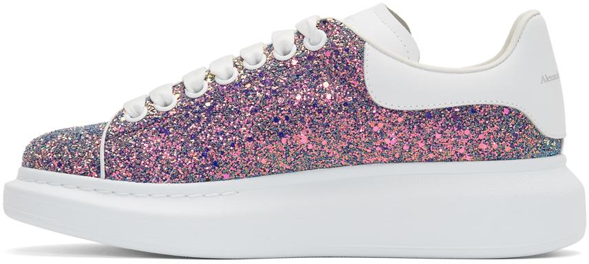 multicolor shell glitter oversized sneakers