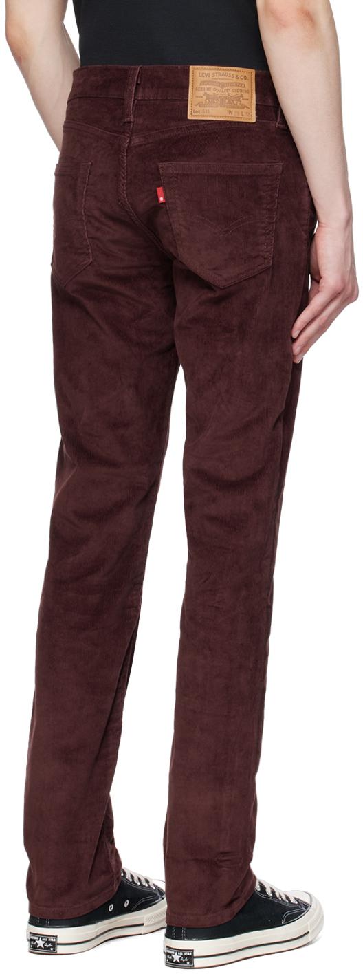 Levis 511 burgundy shop jeans