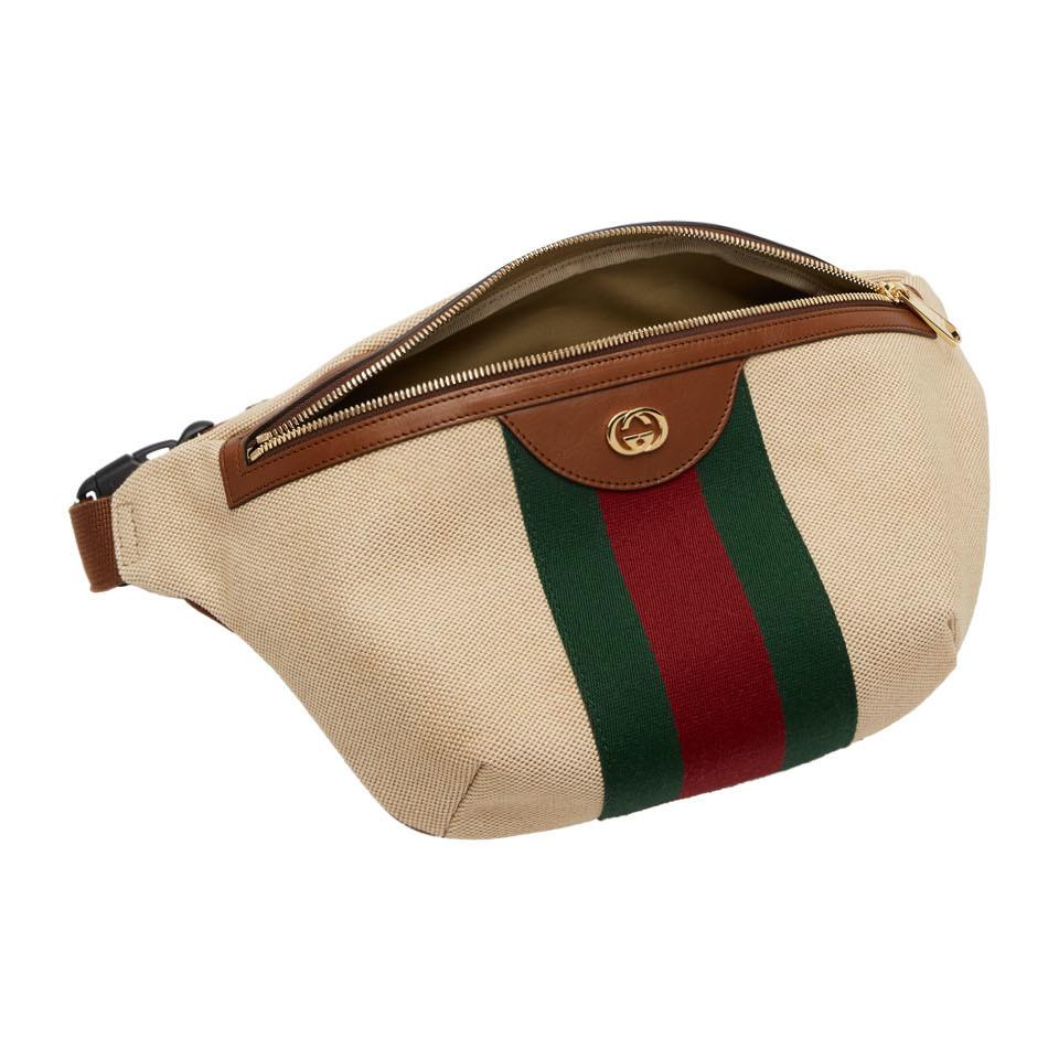 Gucci Canvas Beige GG Vintage Belt Bag in Natural - Lyst