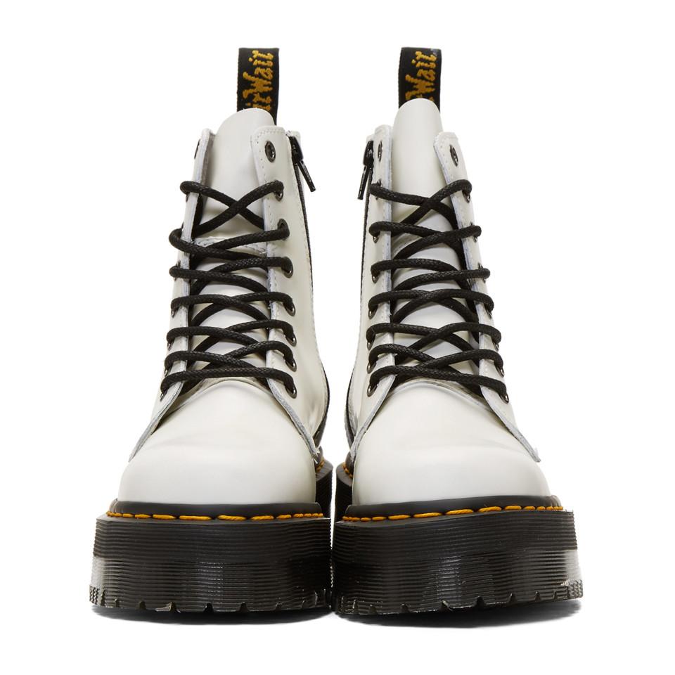 Dr. Martens Dr. Martens Jadon Platform Boots in White | Lyst