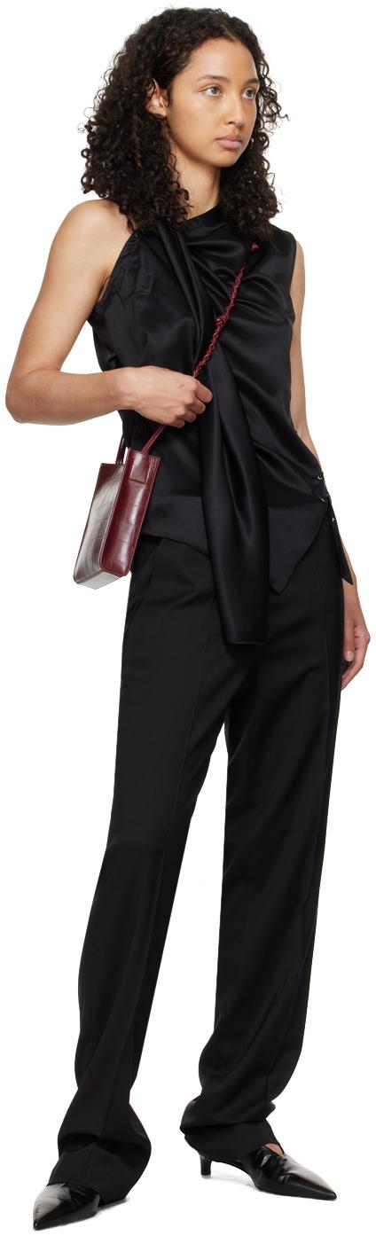 Jil Sander レディース ブラウン バーガンディ スモール Tangle バッグ 
