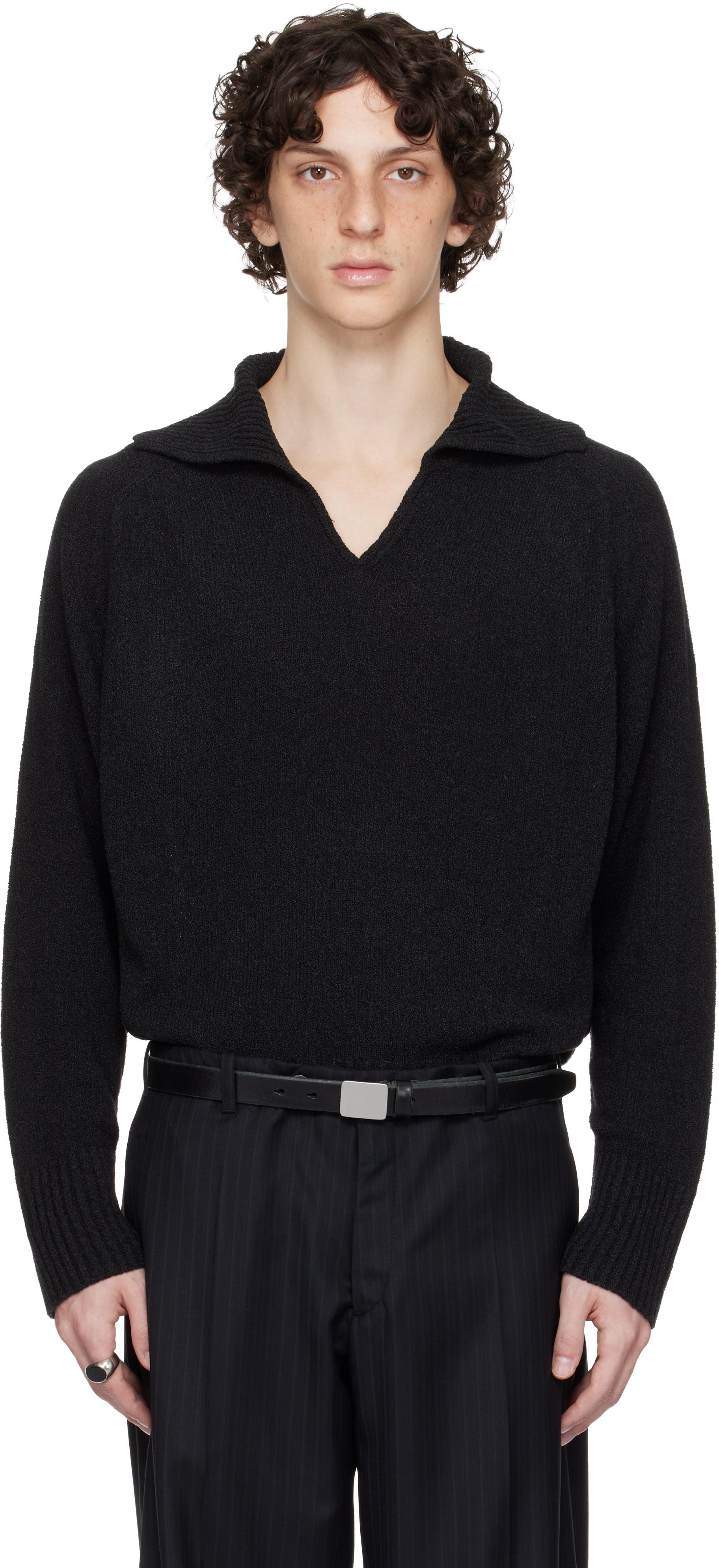 OUR LEGACY 黒 ニットポロシャツ 半袖 美品 L OUR LEGACY Traditional Polo ニットポロシャツ - メルカリ
