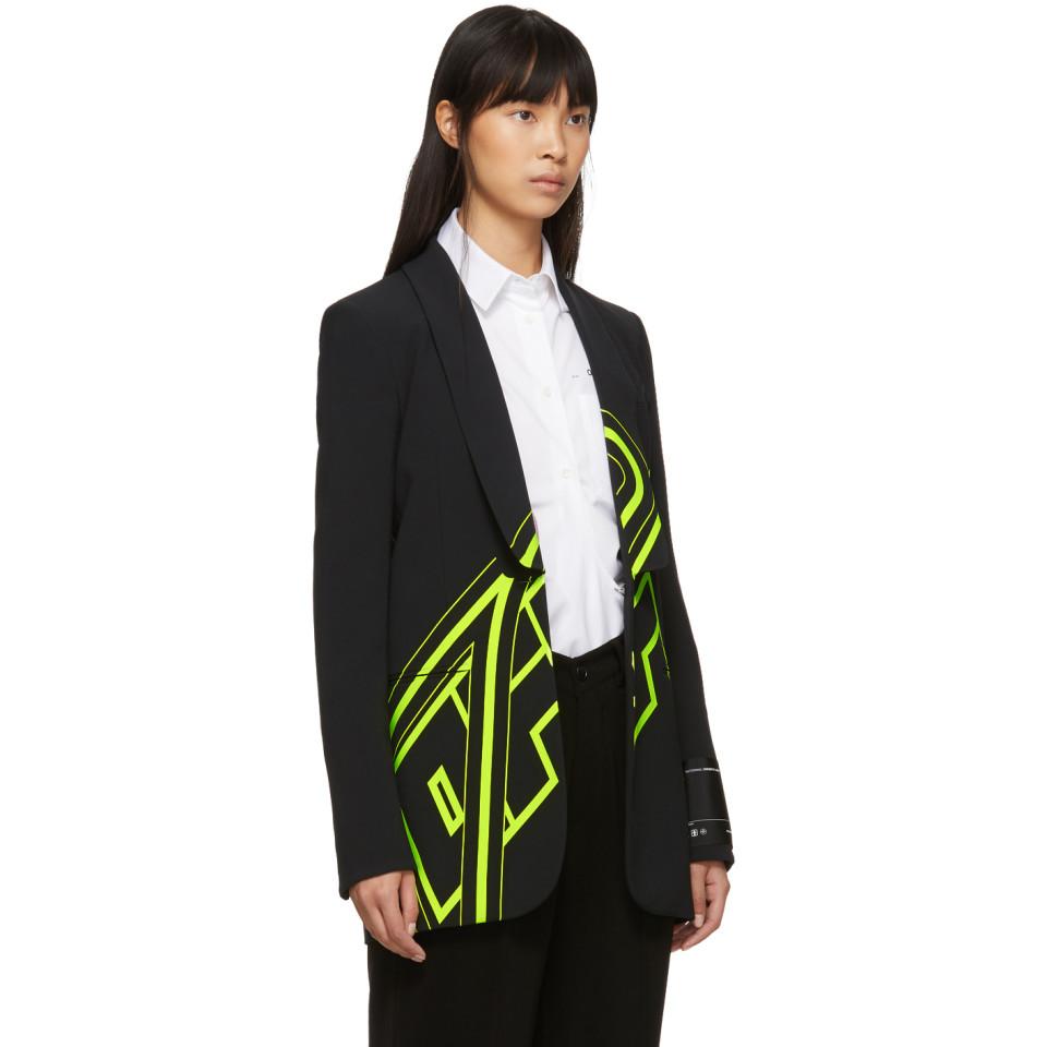 yellow off white blazer