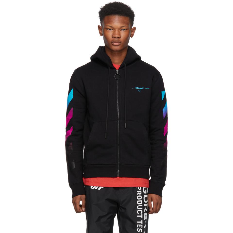 Off white shop black gradient hoodie