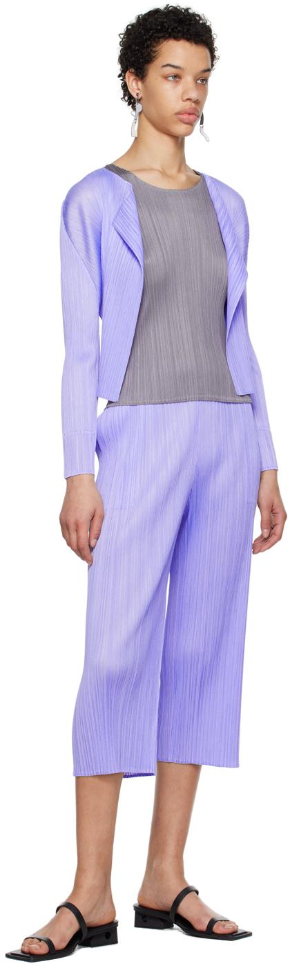 Pleats Please Issey Miyake Blue Monthly Colors May Trousers | Lyst