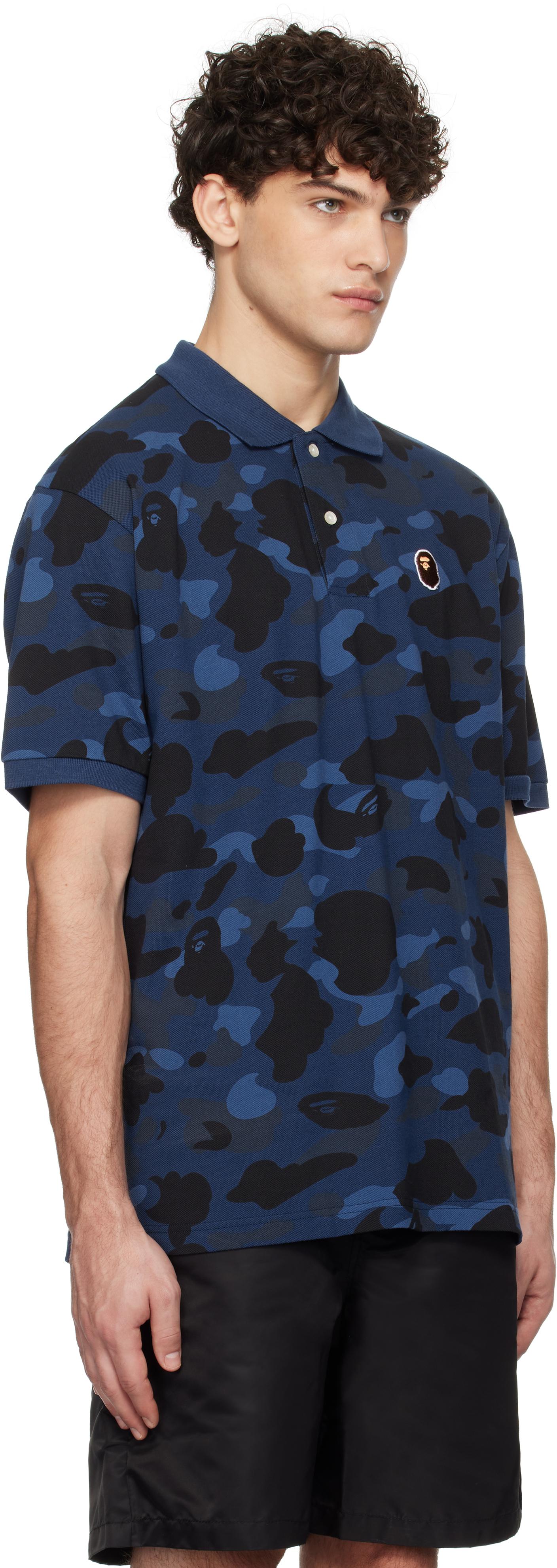 トップス A BATHING APE 1st BLUE CAMO POLO SHIRT BAPE Color Camo One Point Polo Blue Men's - SS19 - US