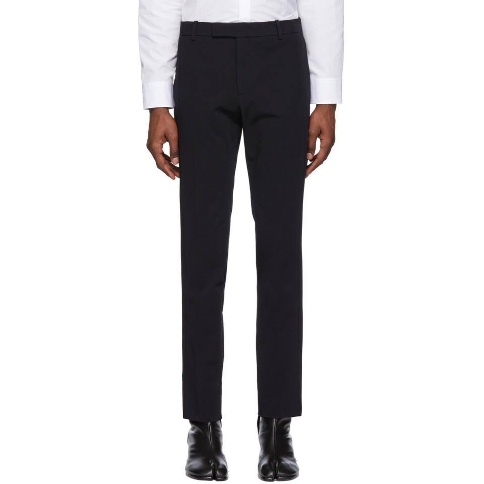 WOOYOUNGMI Black Slit Hem Trousers for Men | Lyst