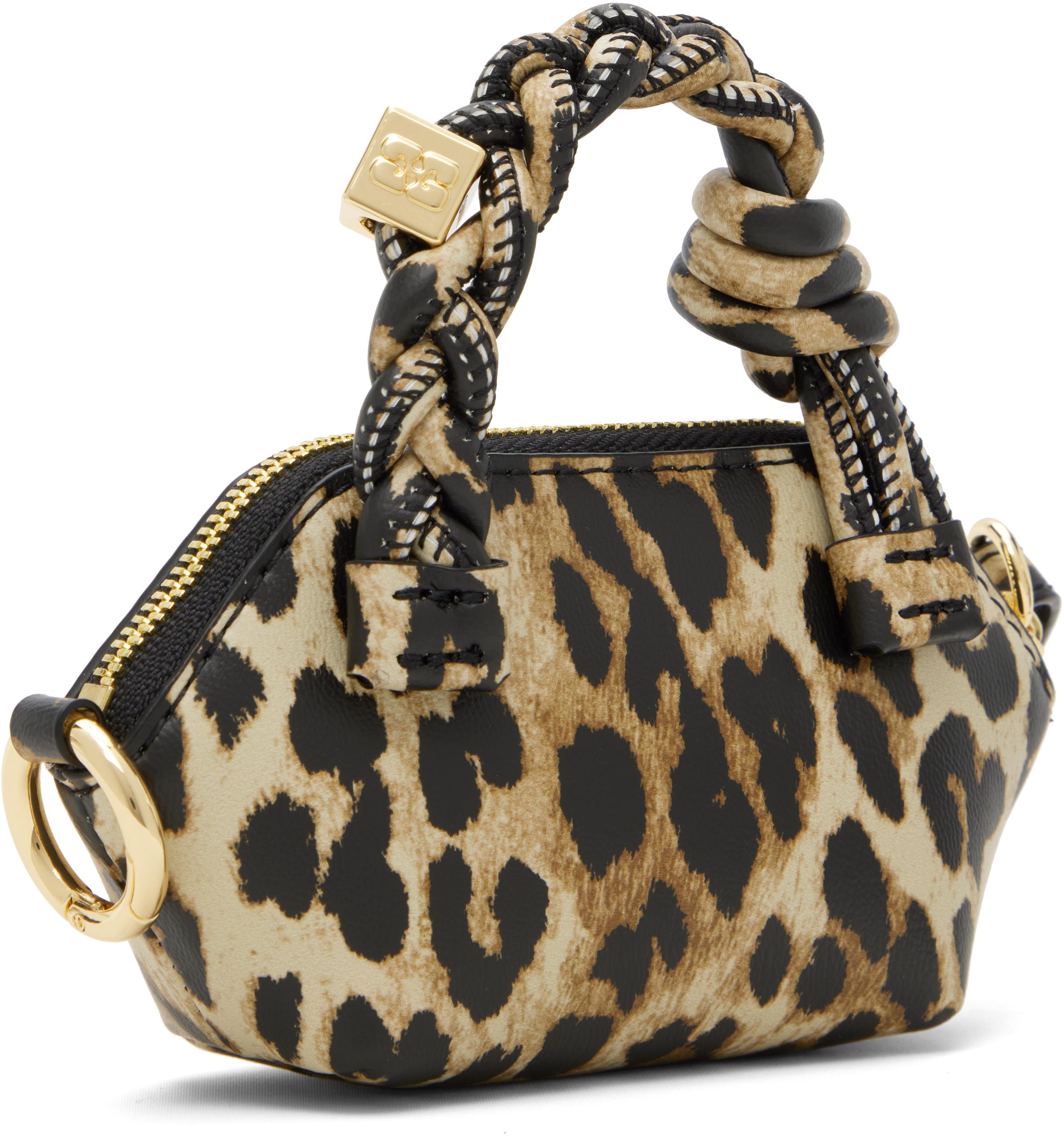 キーホルダー・キーリング Bou Nano Crossbody - Ganni - Leather - Leopard Leopard Leopard Nano GANNI Bou Bag | GANNI US