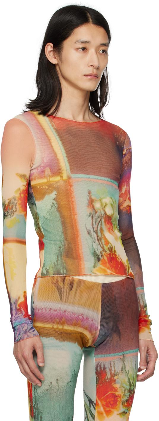 Jean Paul Gaultier メンズ マルチカラー Scarf 長袖トップス T