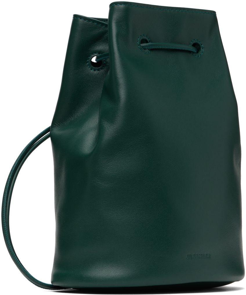 Jil Sander Women's Green Climb Drawstring Shoulder Bag