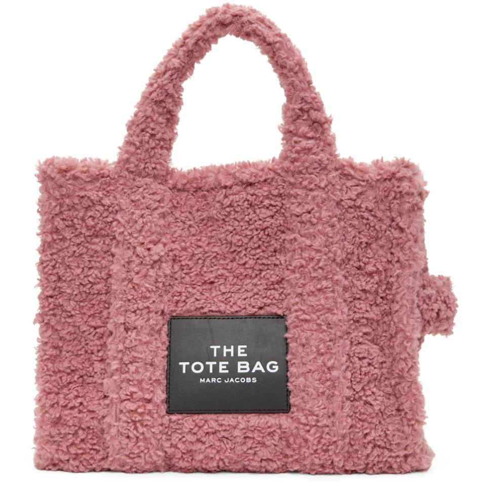 Marc Jacobs Pink Sherpa The Small Traveler Tote