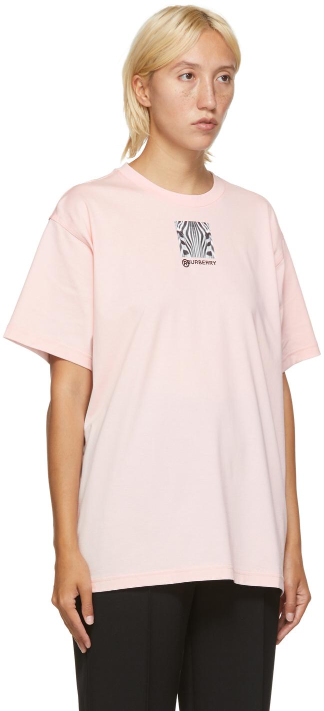 Burberry Pink Carrick Zebra Eyes T-shirt | Lyst