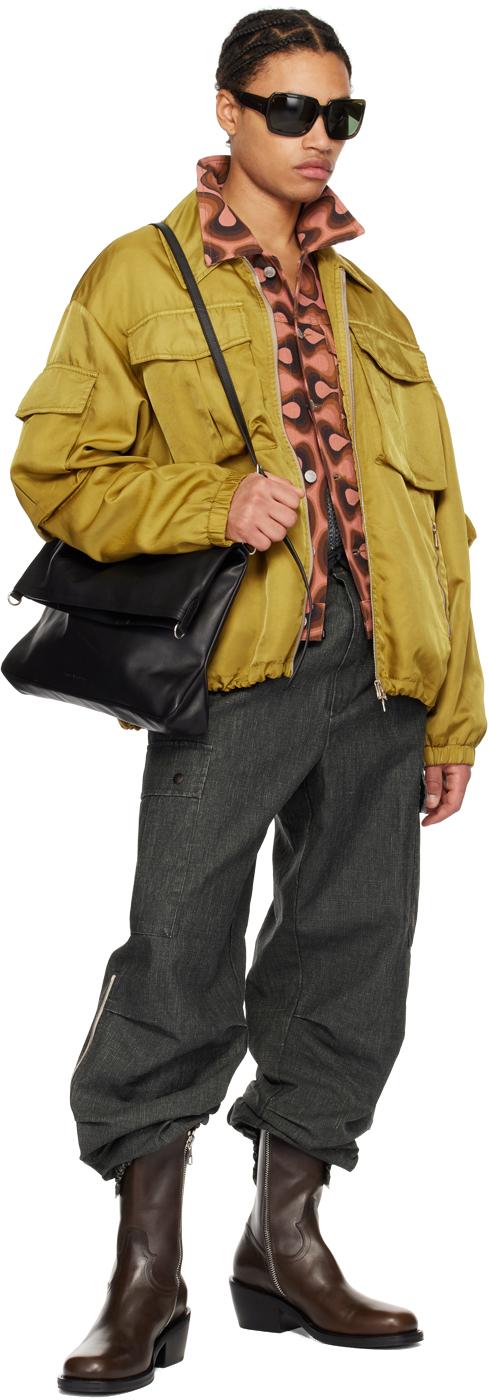 Dries Van Noten メンズ カーキ ガーメントダイ ジャケット ジャケット