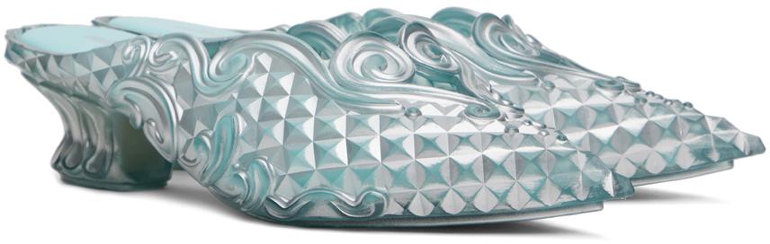 Y. Project Silver Melissa Edition Melissa Point Mules in Green