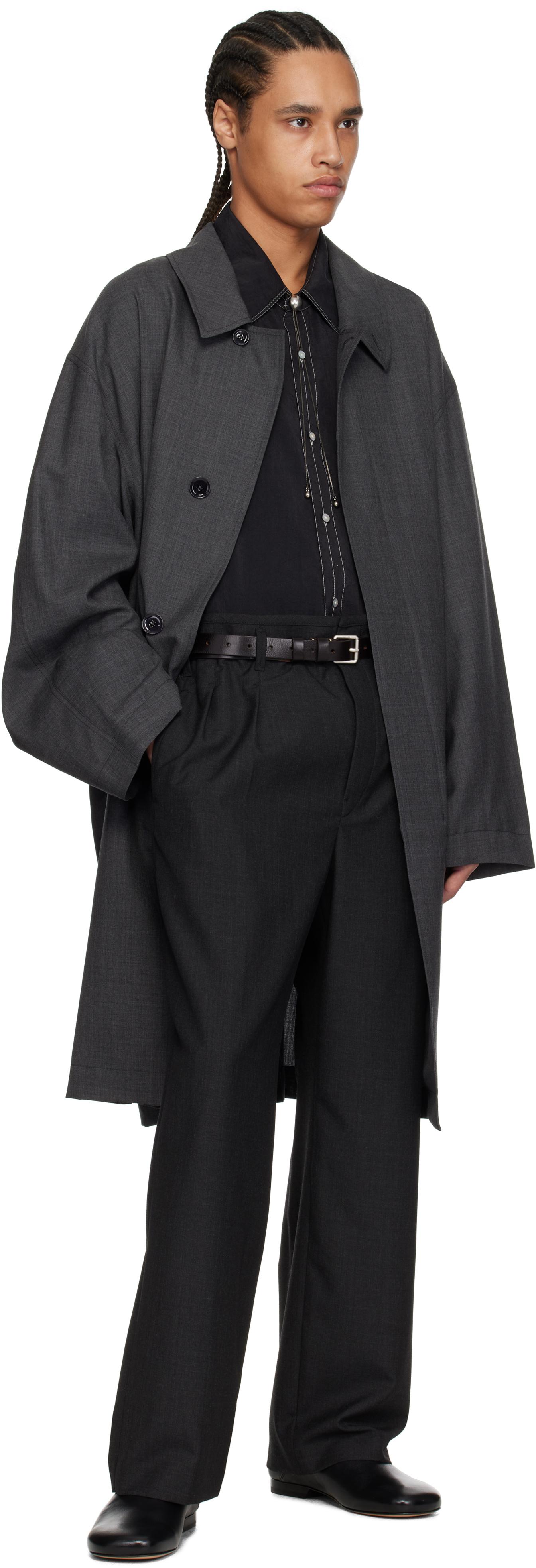 Lemaire Light Tailored Coat in Black for Men | Lyst