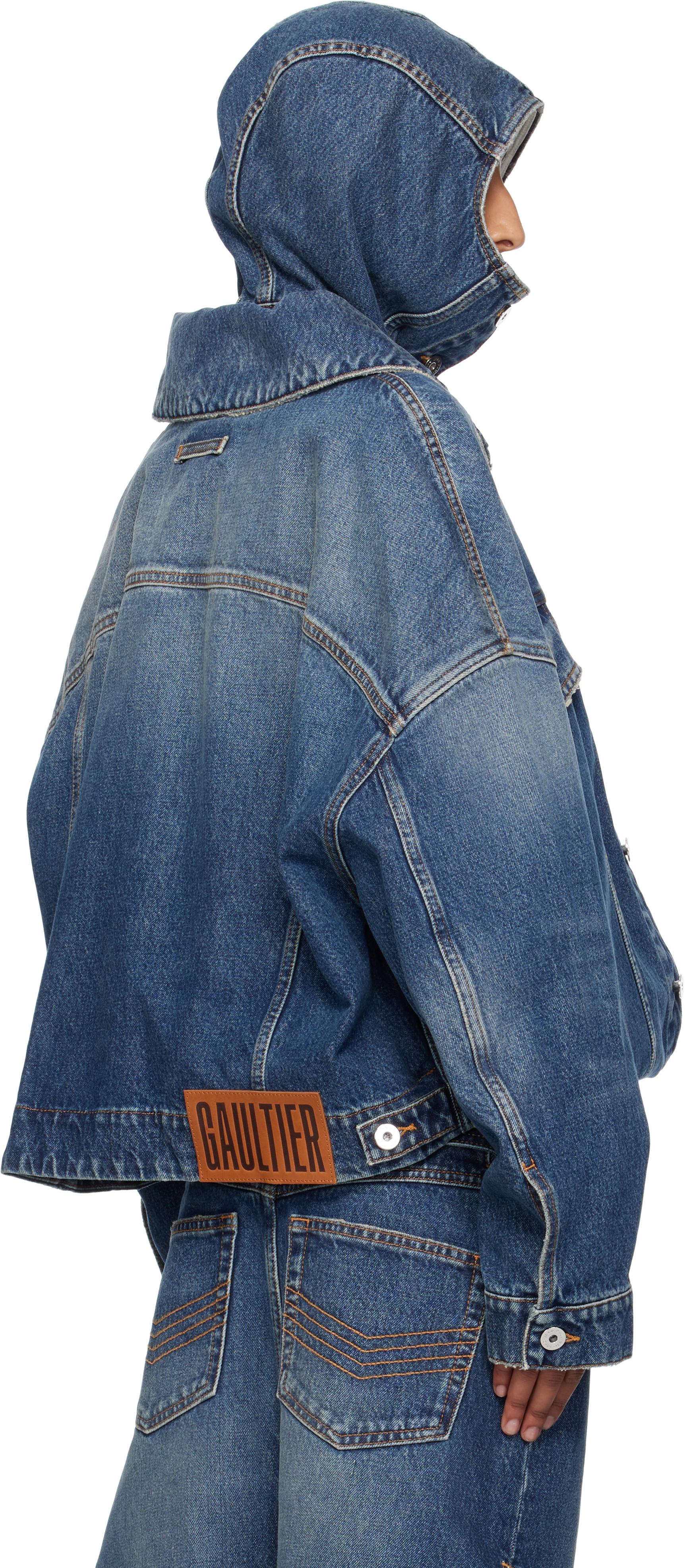 Jean Paul Gaultier 'The Double' Denim Jacket in Blue | Lyst