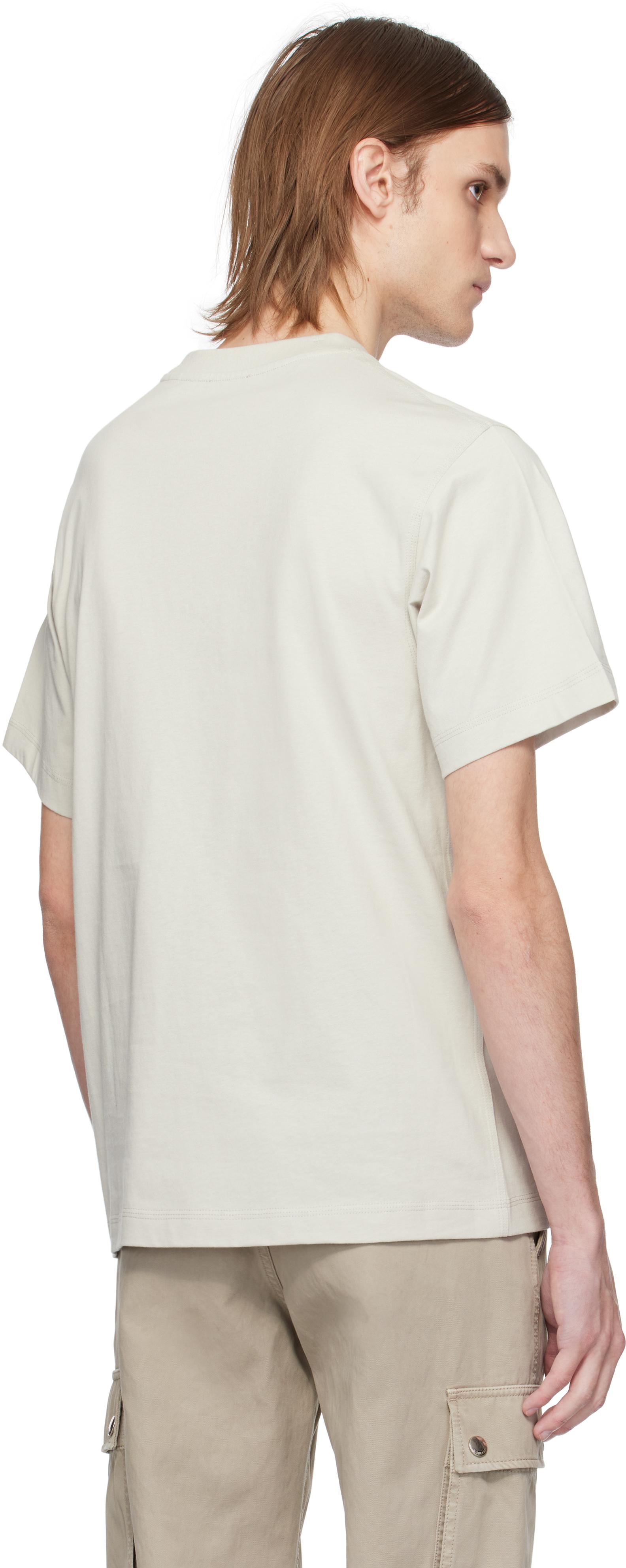 メンズ Burberry ベージュ ノットロゴ コットン Tシャツ | Lyst