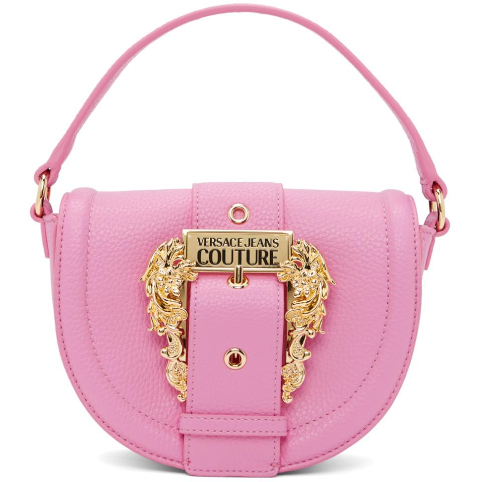 Versace Jeans Couture Pink Round Buckle Bag | Lyst
