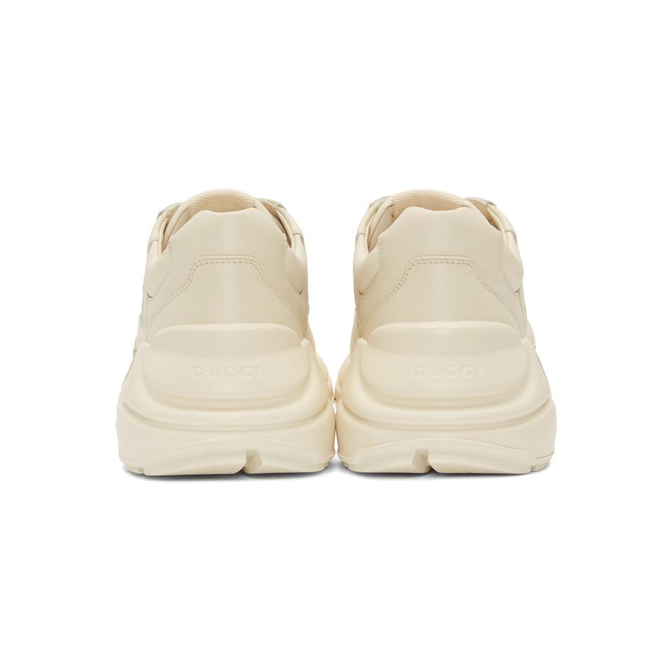gucci white vintage logo rhyton sneakers