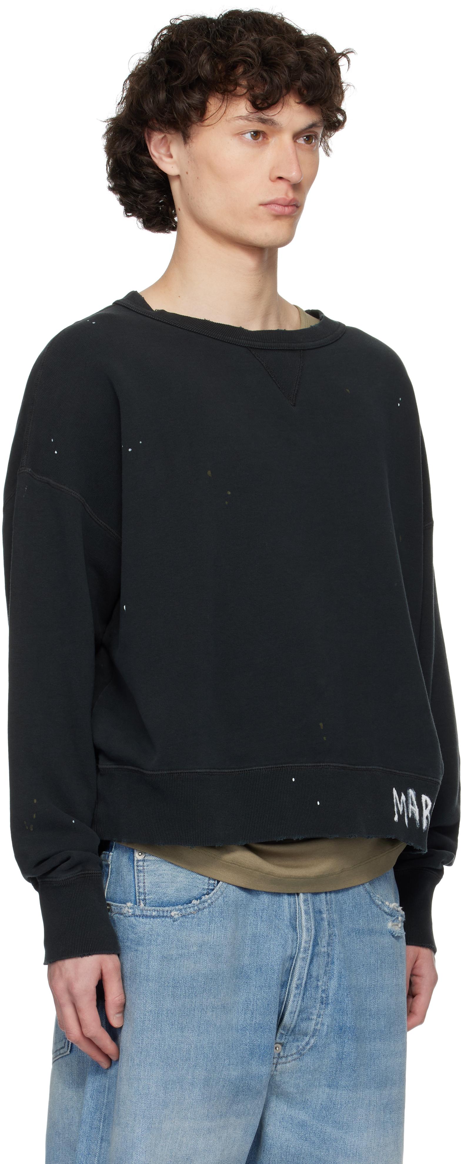Maison Margiela Graffiti Logo Sweatshirt in Black for Men | Lyst