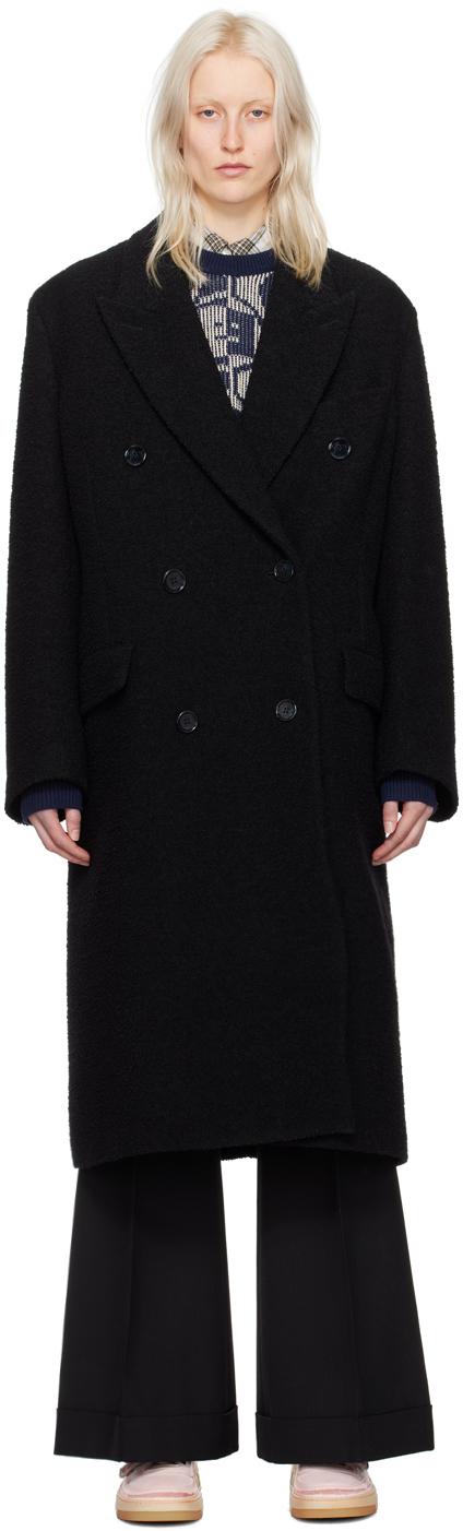 Acne Studios レディース ブラック ダブルブレスト コート コート