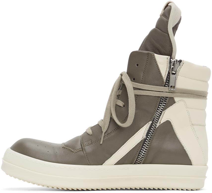 Leather Grey & Off-white Geobasket High Sneakers in for Men - Lyst