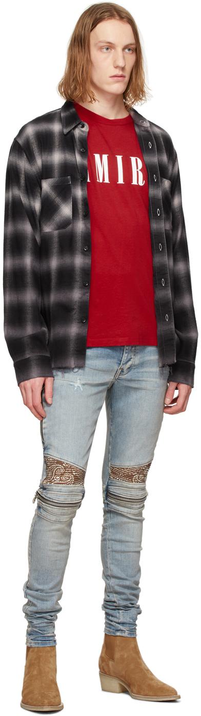 Amiri Denim Indigo Bandana Jeans in 
