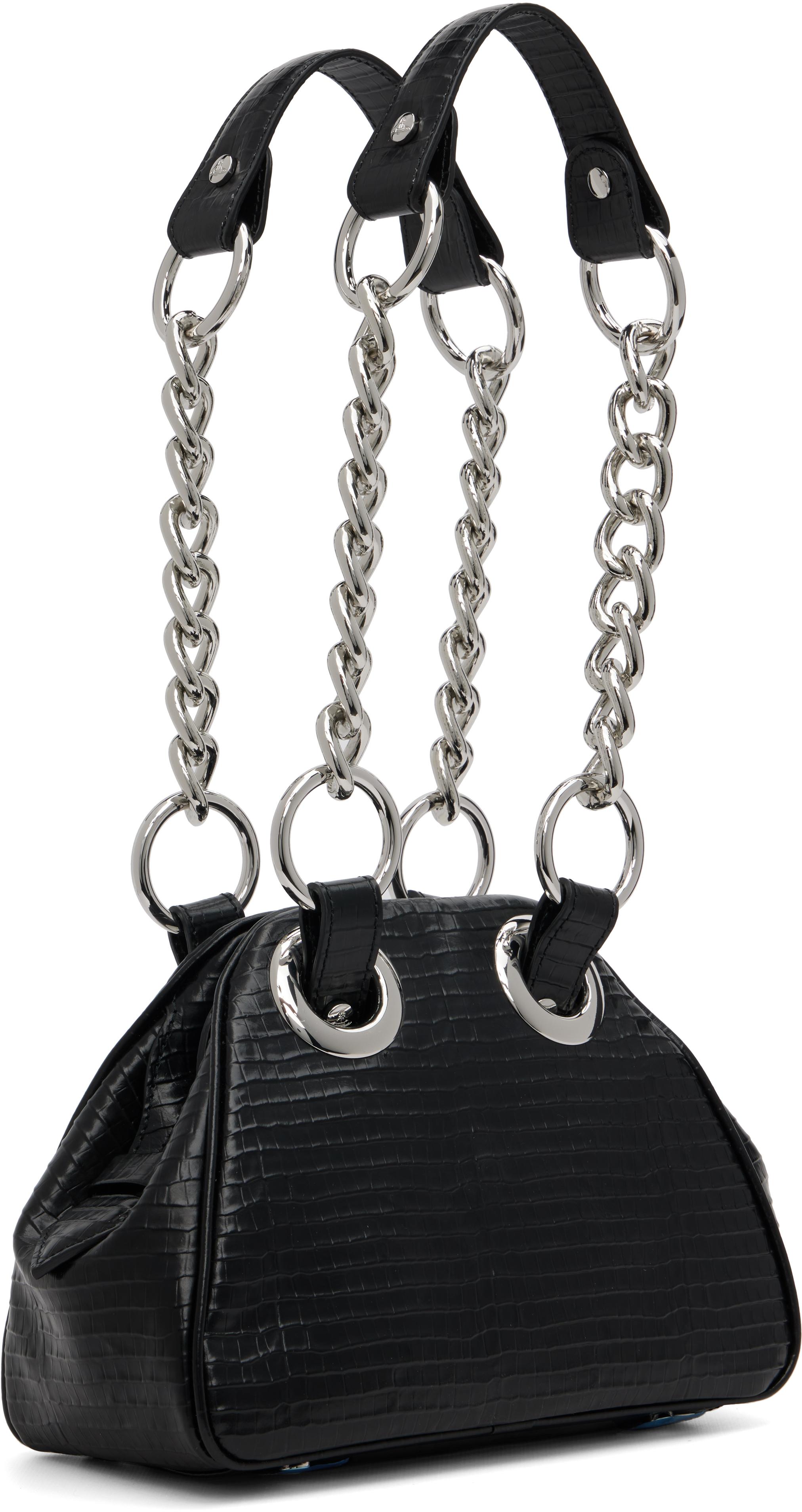 Vivienne Westwood Archive Orb Chain Handbag in Black | Lyst