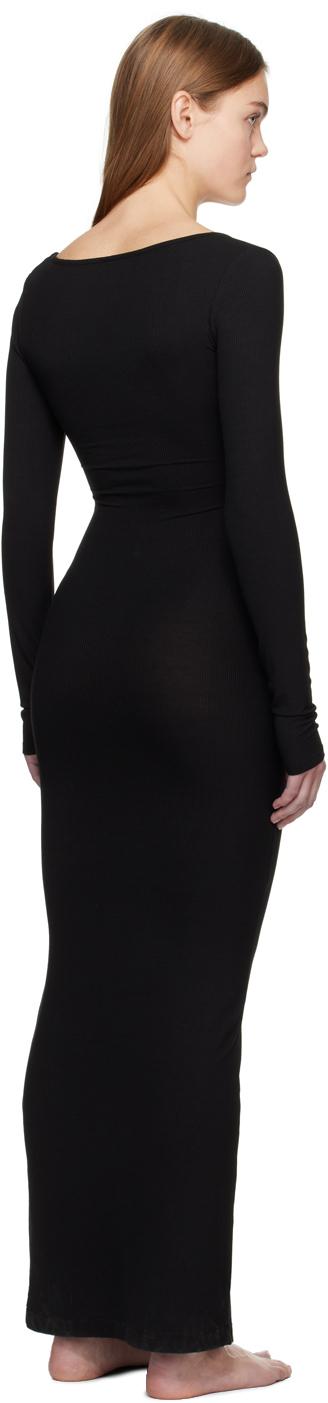 Skims ブラック Soft Lounge 長袖 マキシワンピース ブラック | Lyst