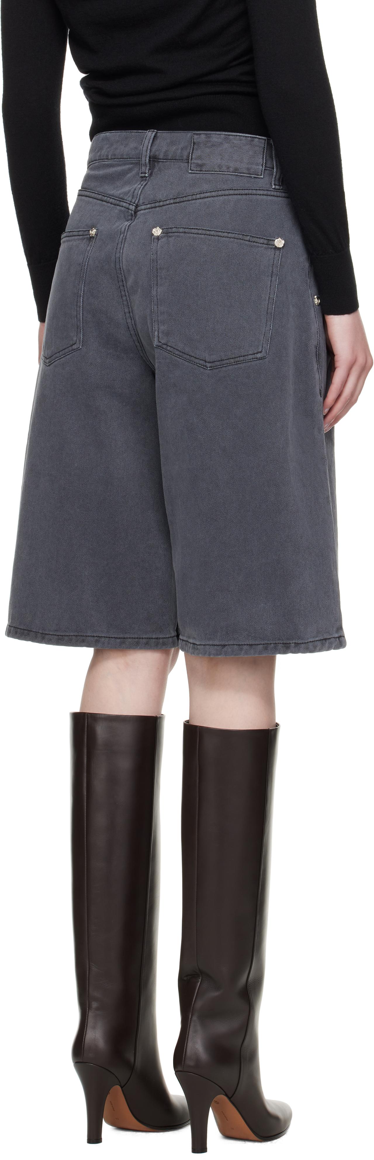 【関税込み】mfpen グレー Flower Rivet デニムショートパンツ mfpen グレー Flower Rivet デニムショートパンツ ブラック | Lyst