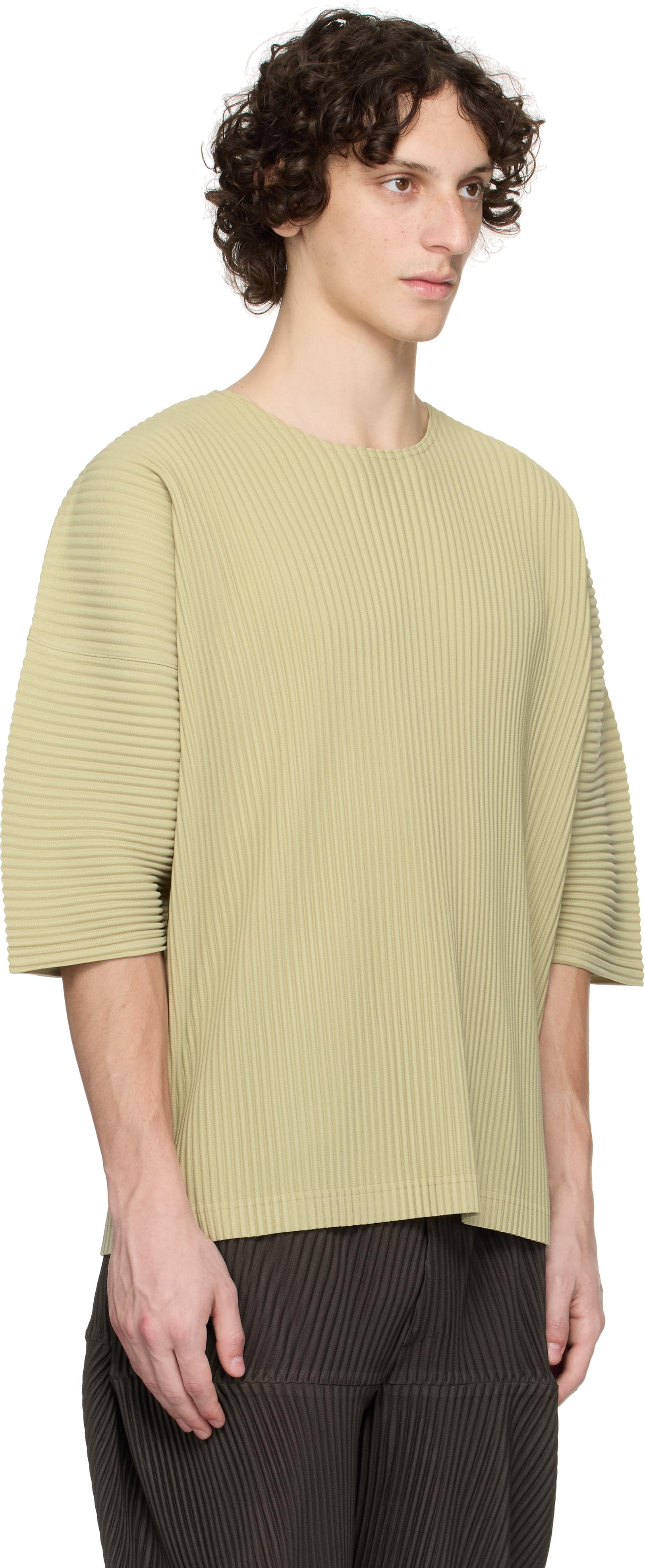 HOMME PLISSE ISSEY MIYAKE｜SHORT-SLEEVED ROUND NECK T-SH Homme Plissé Issey Miyake short-sleeve Cotton T-shirt