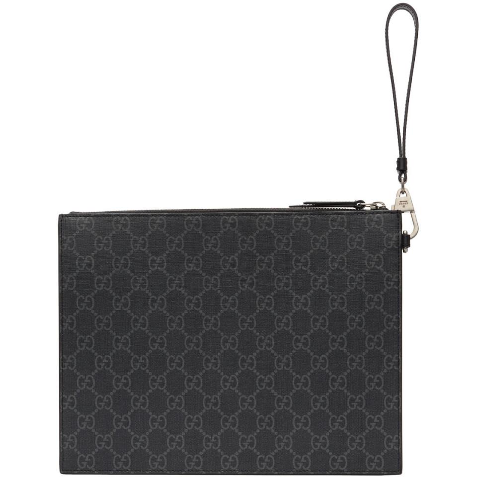 Gucci Canvas Black GG Supreme Wolf 