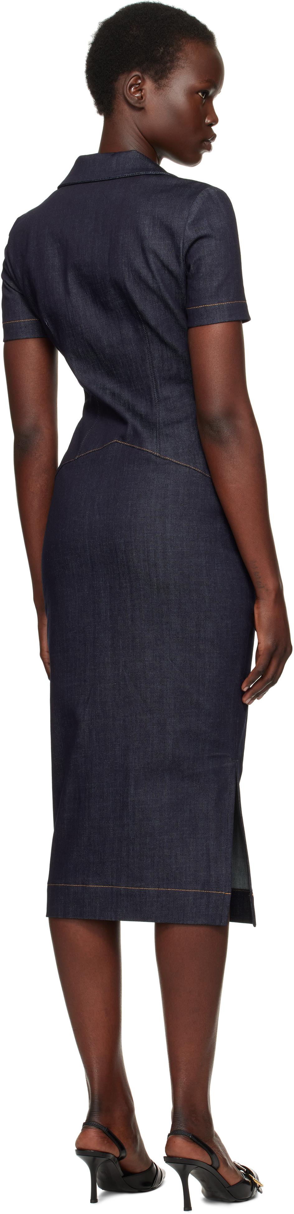 ワンピース Givenchy Denim Pockets Midi Dress givenchy denim pockets midi dress available on Spinnaker - 47078