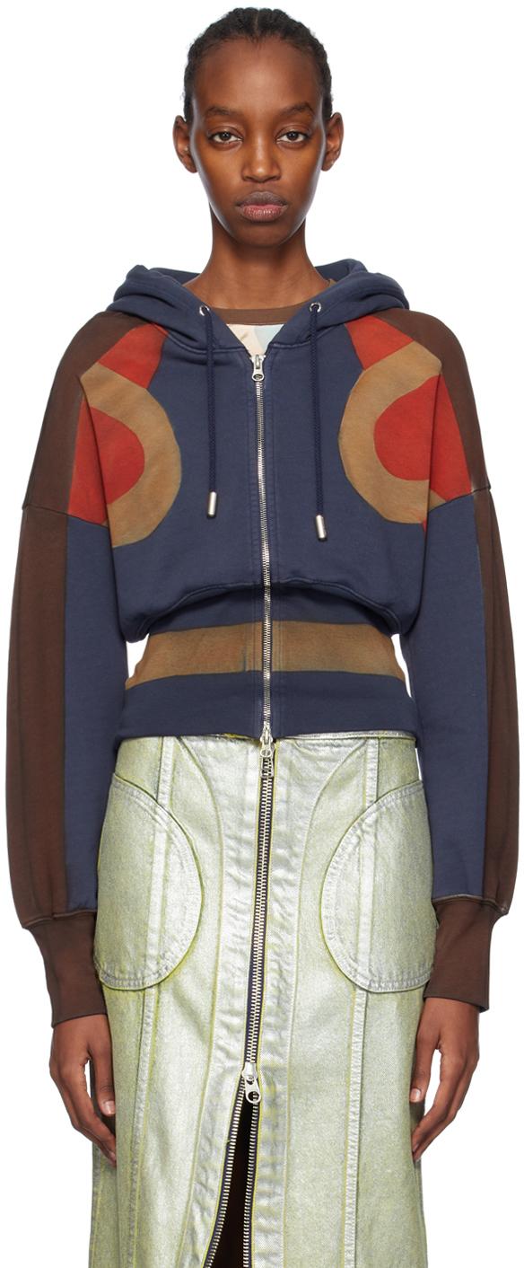 【関税込み】Eckhaus Latta ブラック ジップフーディ レディース Eckhaus Latta パーカー | オンラインセールは最大53