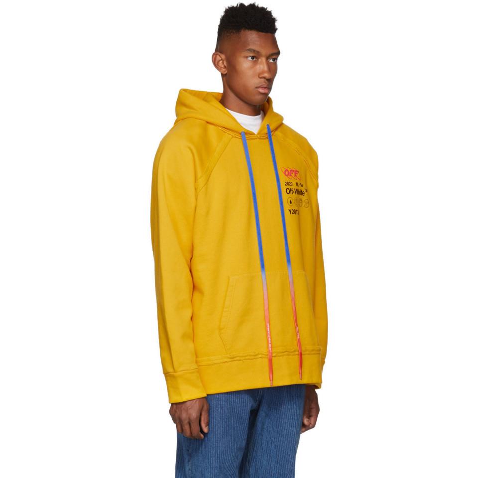 Off White c o Virgil Abloh Yellow Industrial Y2013 Incomplete Hoodie for Men Lyst