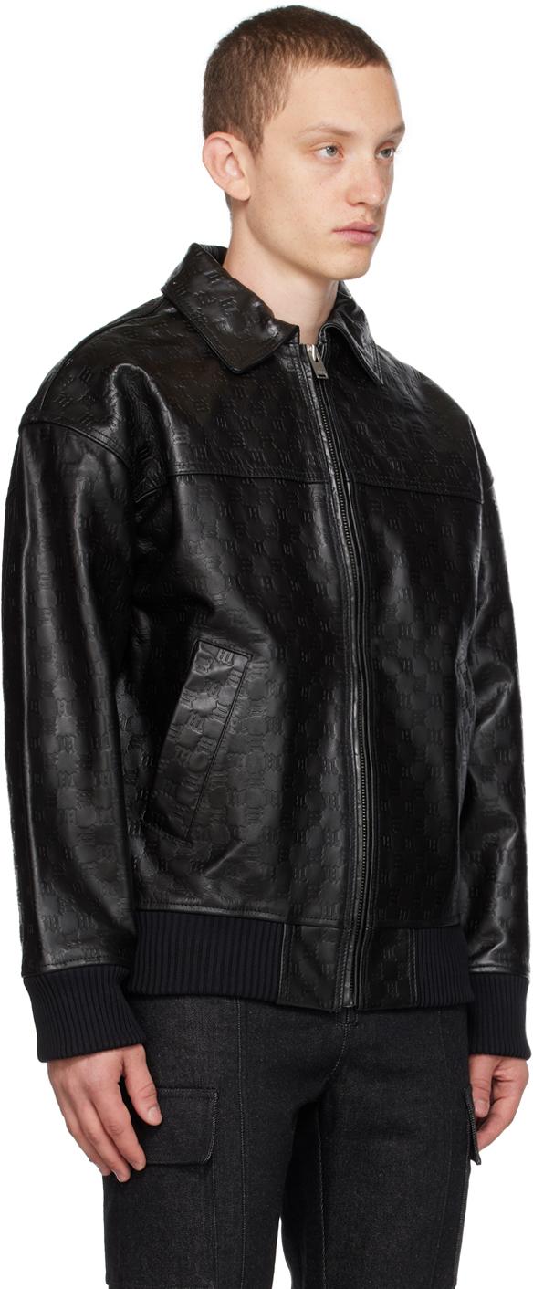 MISBHV Men's Monogram Leather Jacket