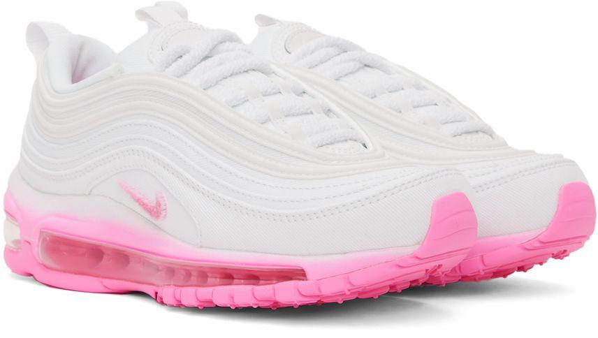 Nike White & Pink Air Max 97 Se Sneakers in Black | Lyst