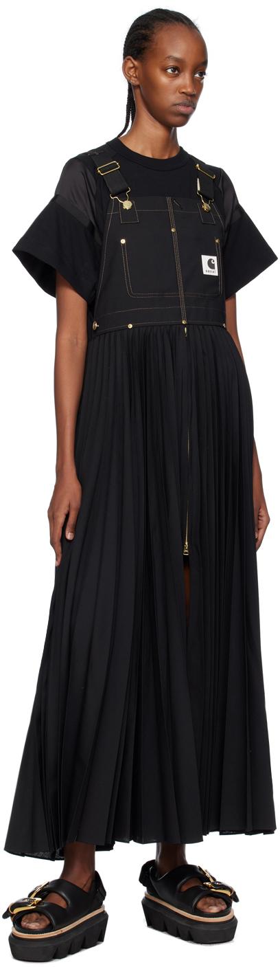 Sacai Carhartt Wipエディション マキシワンピース ブラック | Lyst