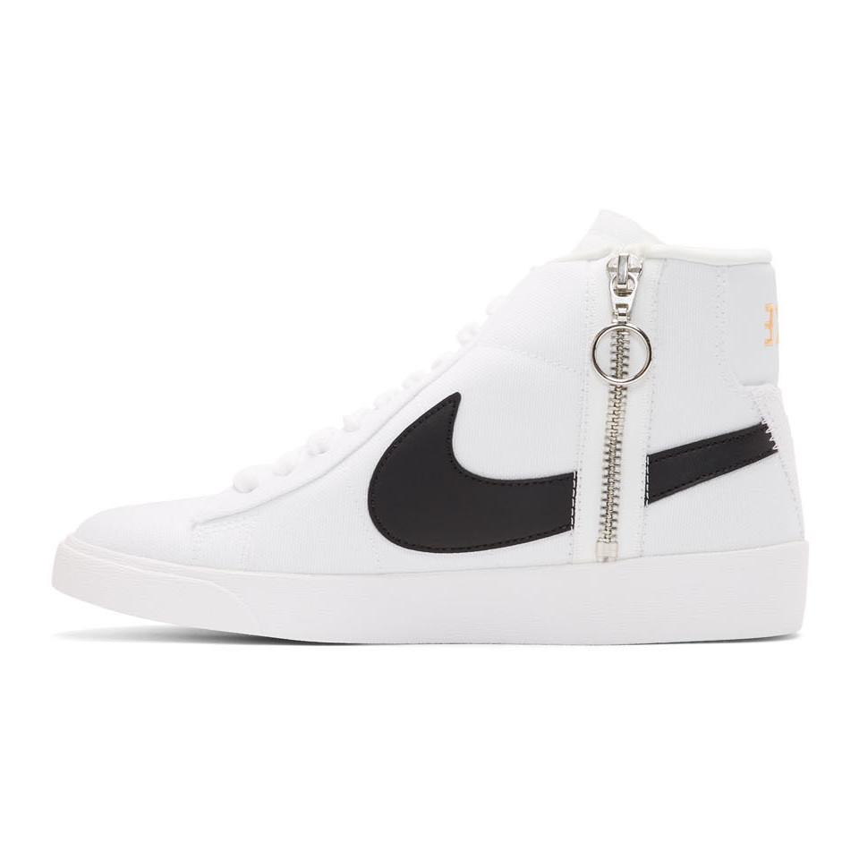 Nike Canvas White Blazer Mid Rebel Sneakers - Lyst