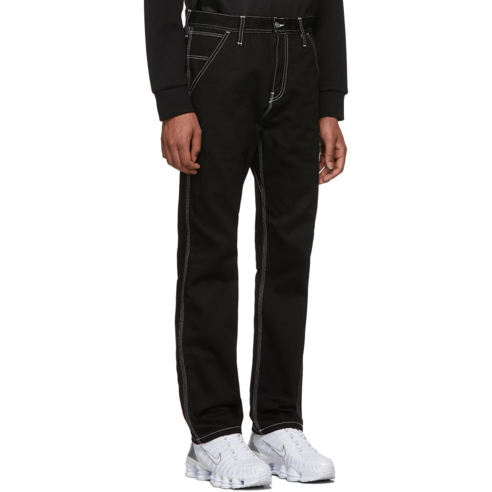Carhartt WIP Black Rigid Chalk Trousers for Men | Lyst