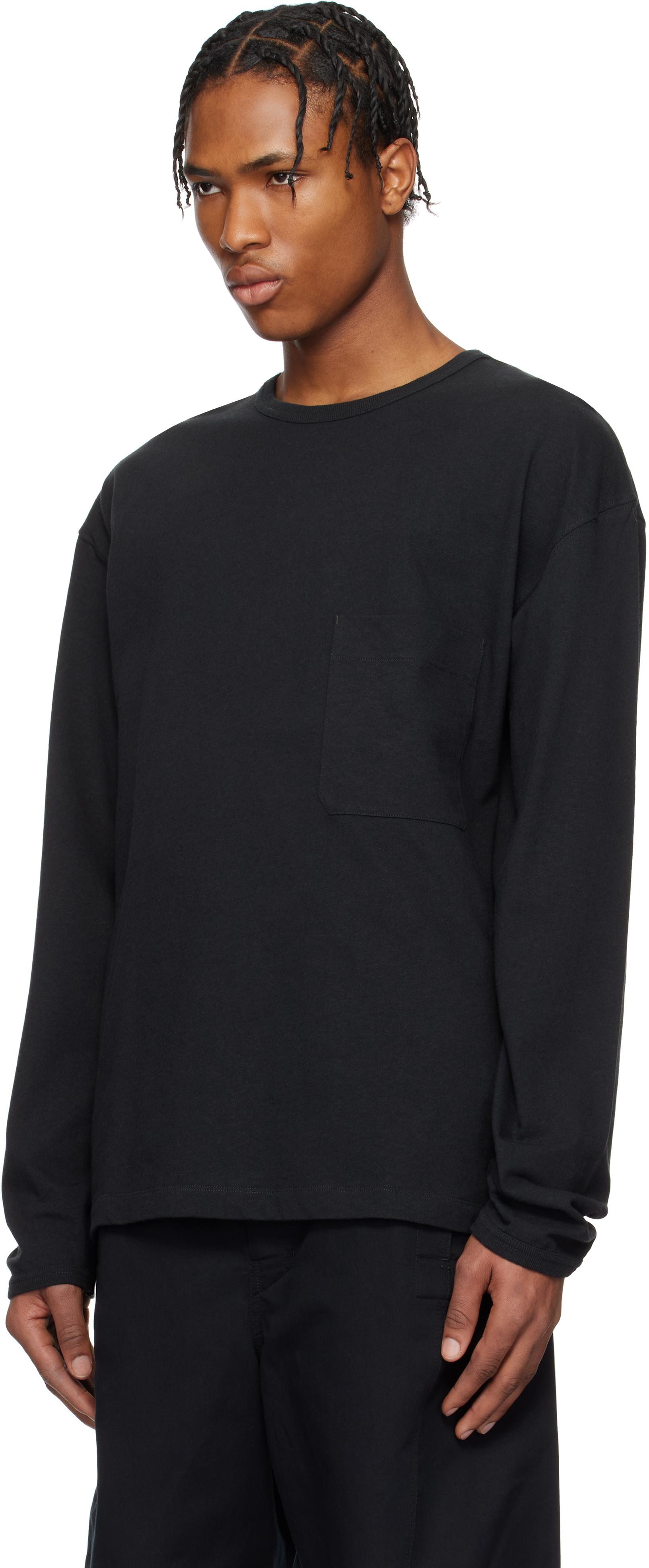 Lemaire Boxy Long Sleeve T-Shirt in Black for Men | Lyst