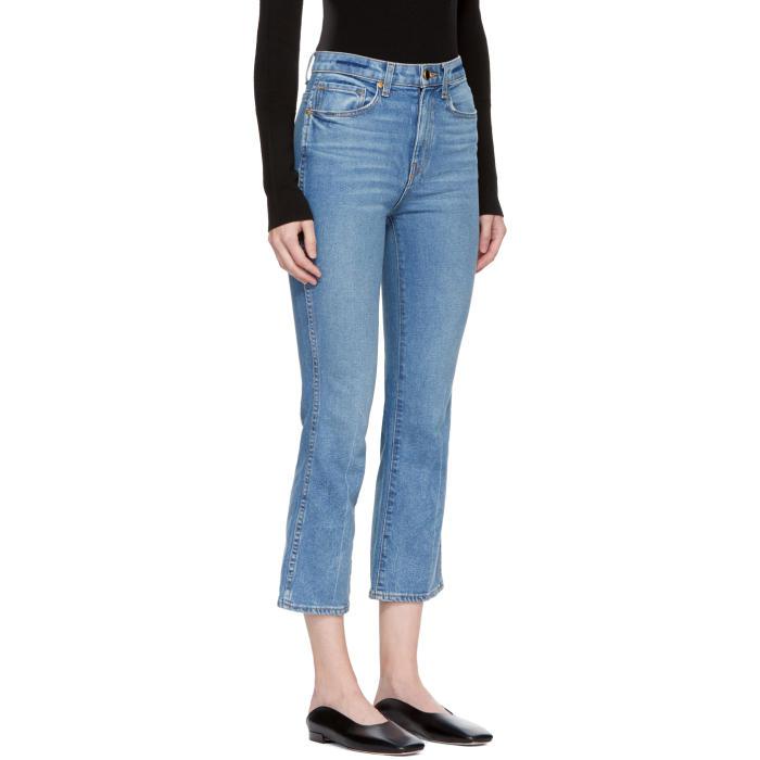 khaite benny crop flare jeans