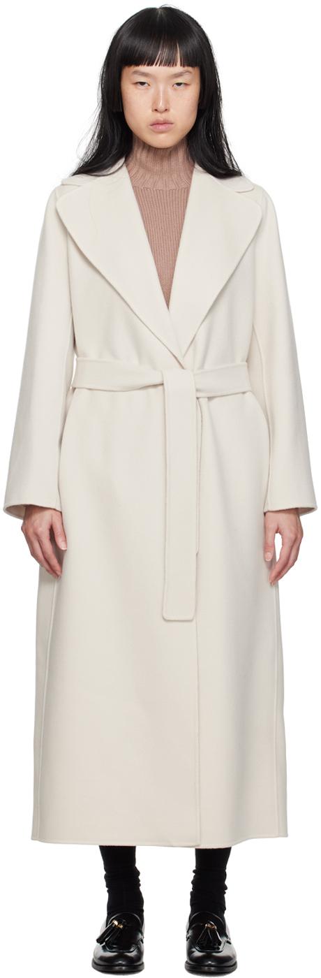 Max Mara レディース オフホワイト Poldo コート コート